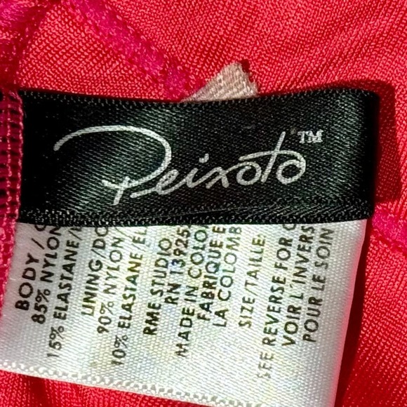 PEIXOTO Flamingo Plunging One- Piece T-Back Swimsuit  in Magenta‎ size XS - Picture 10 of 11